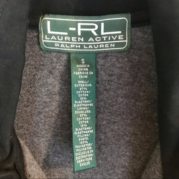 L-RL Ralph Lauren Active Quilted Sweaterwear Jacket - Picture 3 of 4